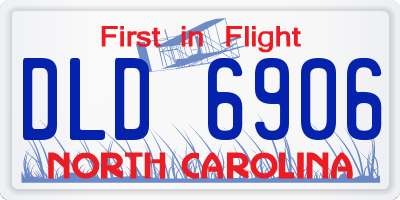 NC license plate DLD6906