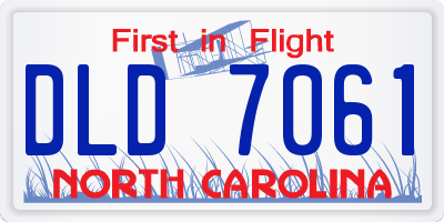 NC license plate DLD7061