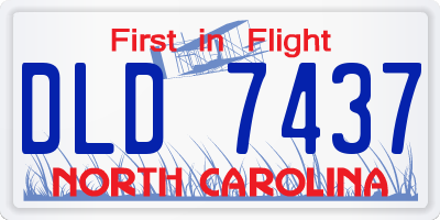 NC license plate DLD7437