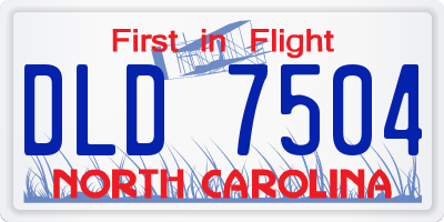 NC license plate DLD7504