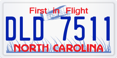NC license plate DLD7511