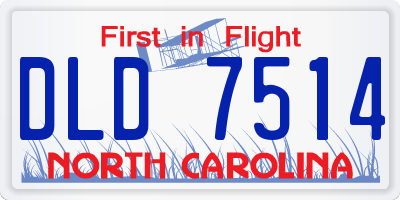 NC license plate DLD7514