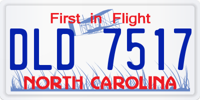 NC license plate DLD7517