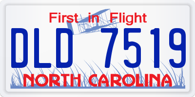 NC license plate DLD7519