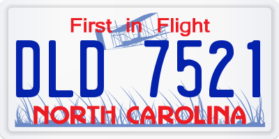 NC license plate DLD7521