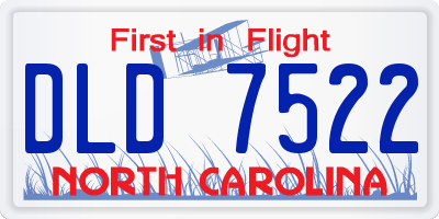 NC license plate DLD7522