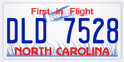 NC license plate DLD7528
