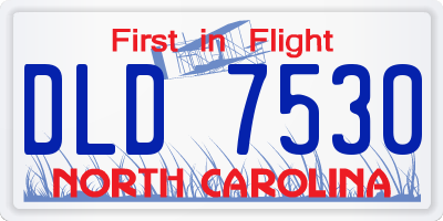 NC license plate DLD7530