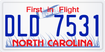 NC license plate DLD7531