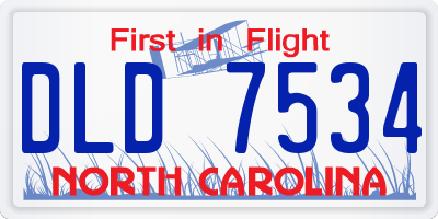 NC license plate DLD7534