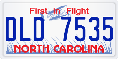 NC license plate DLD7535
