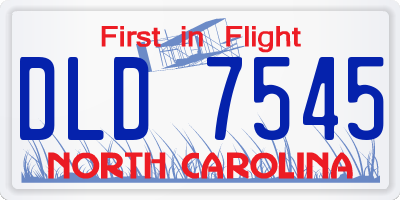 NC license plate DLD7545