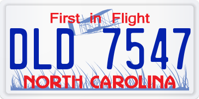 NC license plate DLD7547