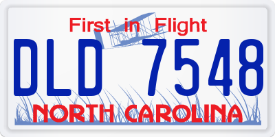 NC license plate DLD7548
