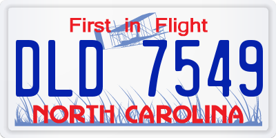 NC license plate DLD7549