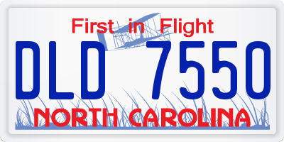 NC license plate DLD7550