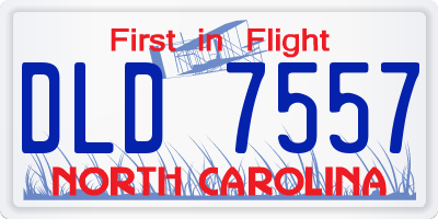 NC license plate DLD7557