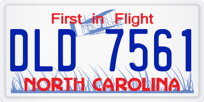NC license plate DLD7561