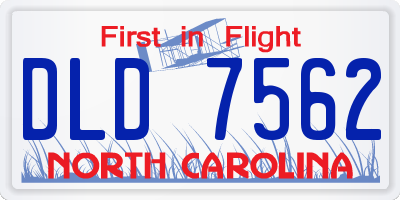 NC license plate DLD7562