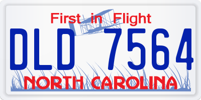 NC license plate DLD7564