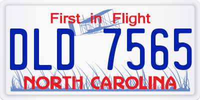 NC license plate DLD7565