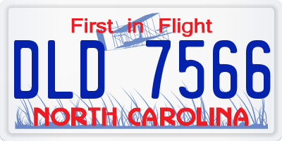 NC license plate DLD7566