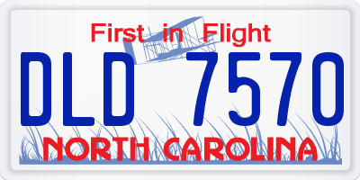 NC license plate DLD7570
