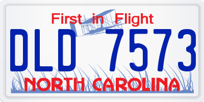 NC license plate DLD7573