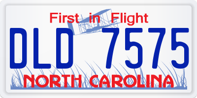 NC license plate DLD7575
