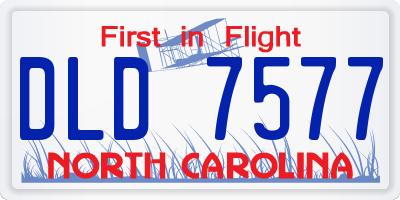 NC license plate DLD7577
