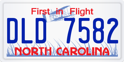 NC license plate DLD7582
