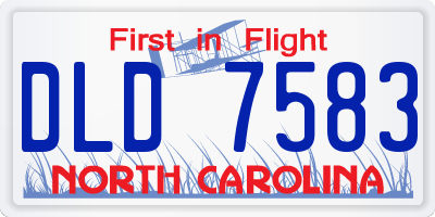 NC license plate DLD7583