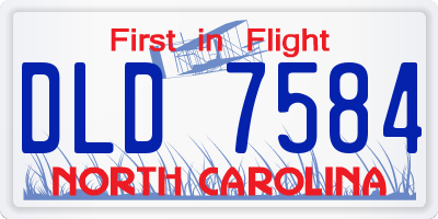 NC license plate DLD7584