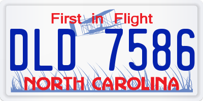 NC license plate DLD7586