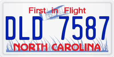 NC license plate DLD7587
