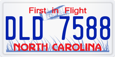 NC license plate DLD7588
