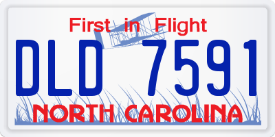 NC license plate DLD7591