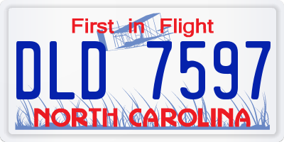 NC license plate DLD7597