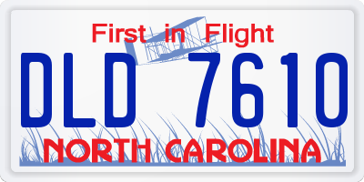 NC license plate DLD7610