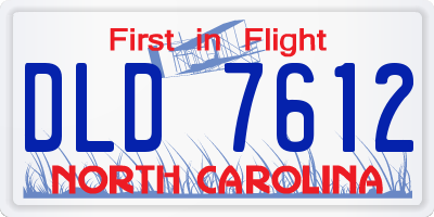 NC license plate DLD7612