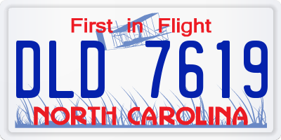 NC license plate DLD7619