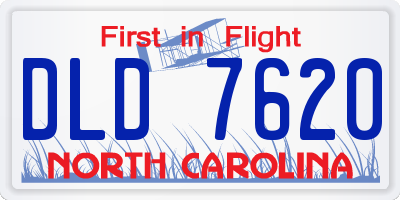 NC license plate DLD7620