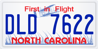 NC license plate DLD7622