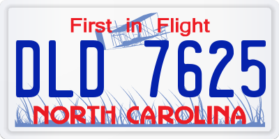NC license plate DLD7625