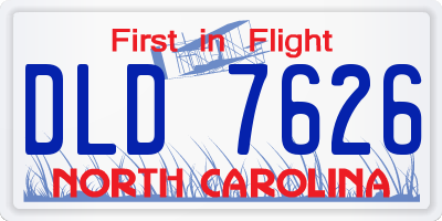NC license plate DLD7626