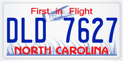 NC license plate DLD7627