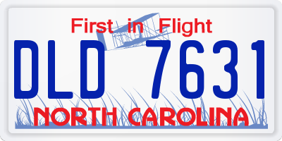 NC license plate DLD7631
