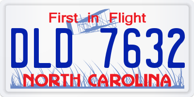 NC license plate DLD7632