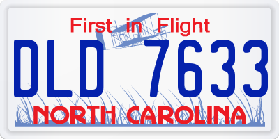 NC license plate DLD7633