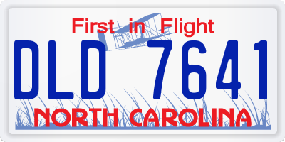 NC license plate DLD7641